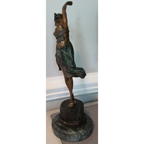 Vintage Claire Jeanne Robertine Colinet Bronze Sculpture "Swaying Dancer" - Picture 5 of 13